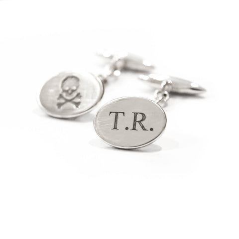 Bespoke Silver Initial & Emblam Cufflinks