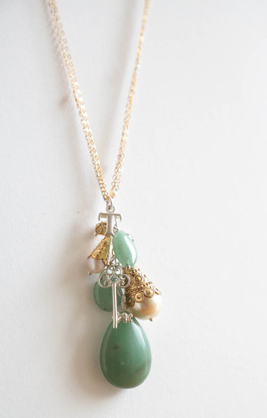 Jade Olive Key & Initial