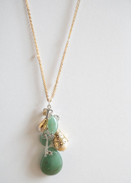 Jade Olive Key & Initial