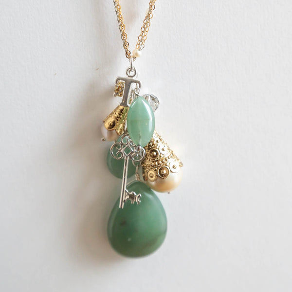 Jade Olive Key & Initial