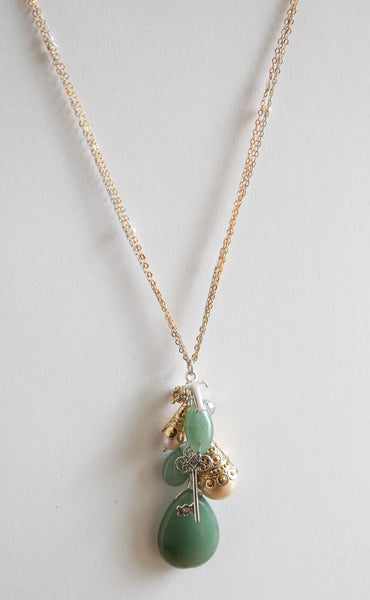 Jade Olive Key & Initial