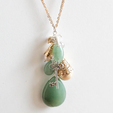 Jade Olive Key & Initial