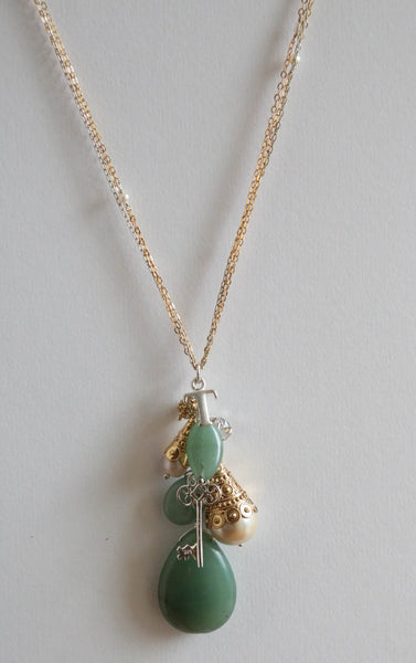 Jade Olive Key & Initial