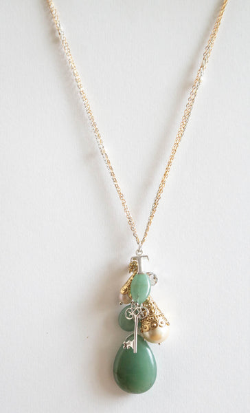 Jade Olive Key & Initial