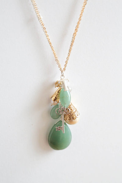Jade Olive Key & Initial