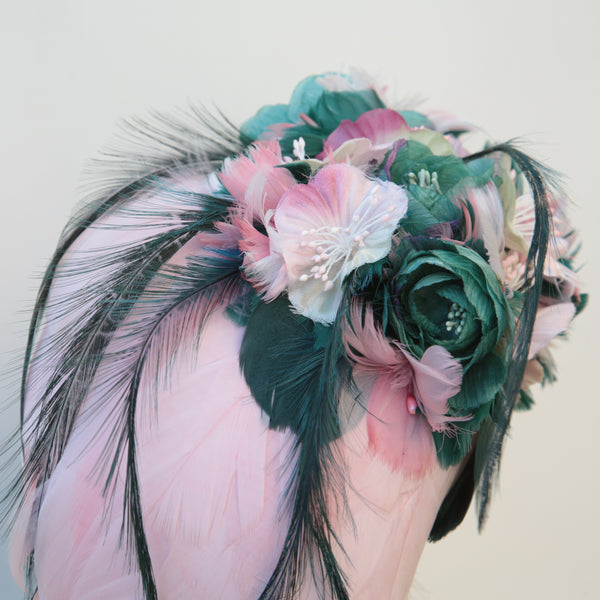 Pink Feathered Moon ~ SOLD