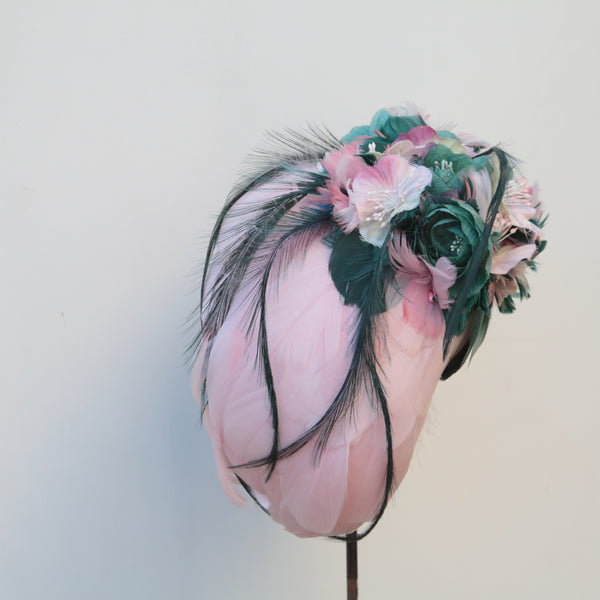 Pink Feathered Moon ~ SOLD