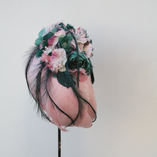 Pink Feathered Moon ~ SOLD
