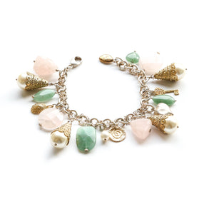 Rose Jade Charm Bracelet