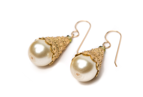 Gold cone earrings