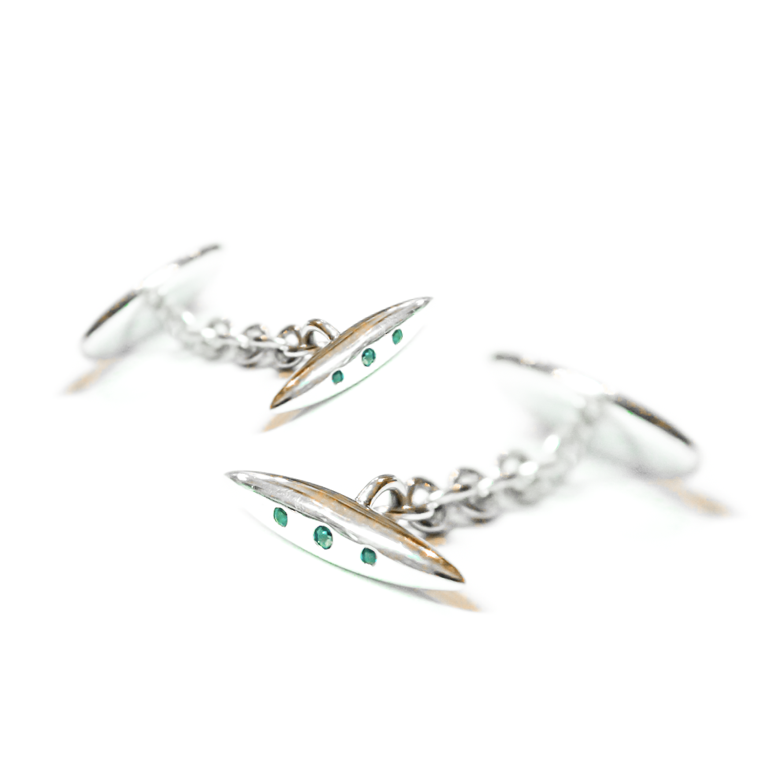 Emerald Bullet Cufflinks