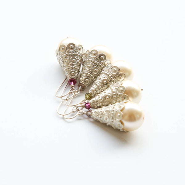 Silver Cone Earrings