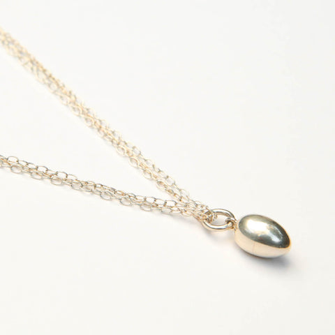 Solid Silver Egg Pendant
