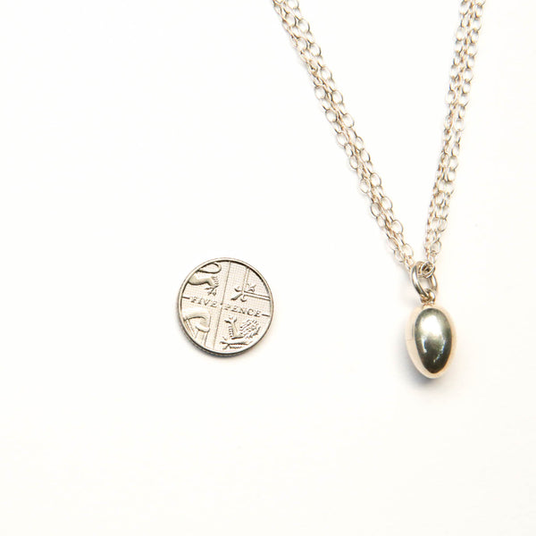 Solid Silver Egg Pendant