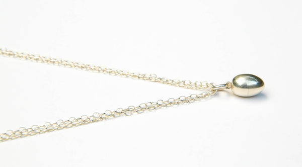 Solid Silver Egg Pendant