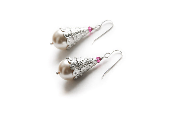 Silver Cone Earrings
