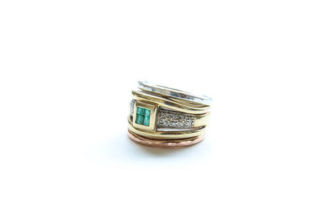 Antique Emerald Stack ~ SOLD