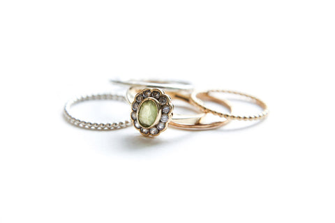 Vintage Peridot Stack ~ SOLD