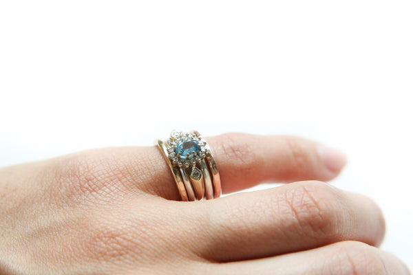 Vintage Aqua stack ~ SOLD