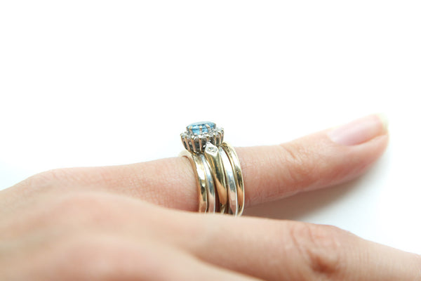 Vintage Aqua stack ~ SOLD