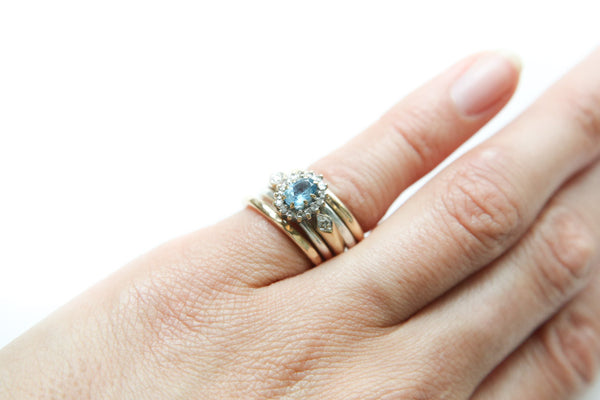 Vintage Aqua stack ~ SOLD