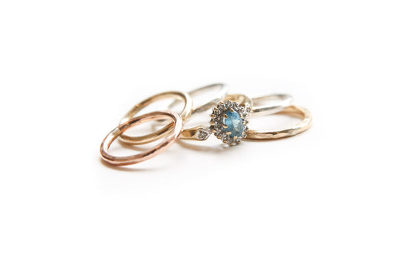 Vintage Aqua stack ~ SOLD
