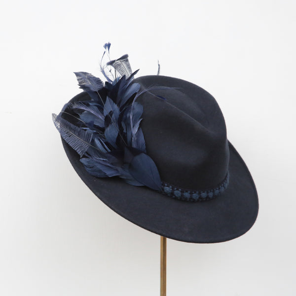Blue Wool Trilby ~ SOLD