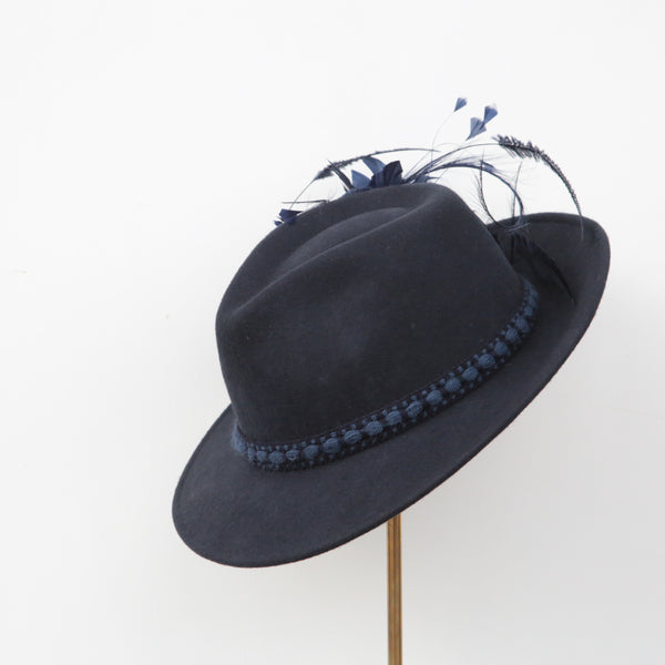 Blue Wool Trilby ~ SOLD