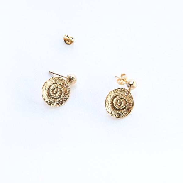 Gold Athena Studs