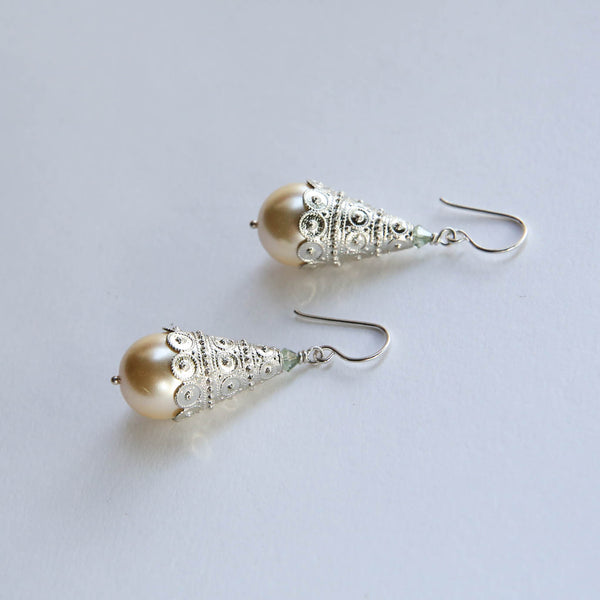Silver Cone Earrings