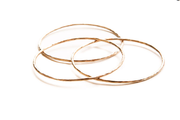 Beaten Gold Bangles